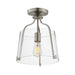 Maxim - 5681CLSN - One Light Semi-Flush Mount - Bellmore - Satin Nickel