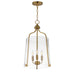 Maxim - 5683CLNAB - Three Light Foyer Pendant - Bellmore - Natural Aged Brass
