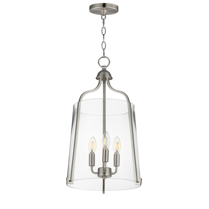 Maxim - 5683CLSN - Three Light Foyer Pendant - Bellmore - Satin Nickel