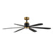 Maxim - 88326BKGLD - 60" Ceiling Fan - Daisies - Black / Gold
