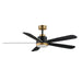 Maxim - 88828BKGLD - 60" Ceiling Fan - Petals - Black / Gold