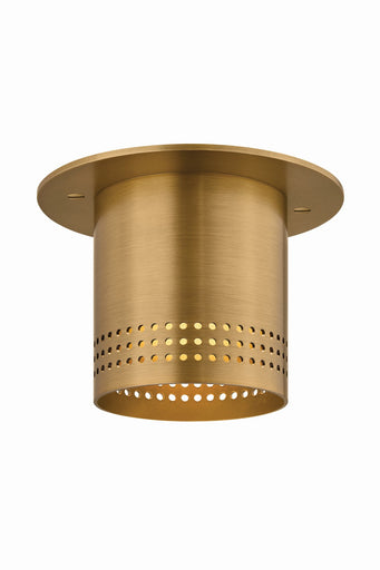 Berg One Light Flush Mount Patina Brass
