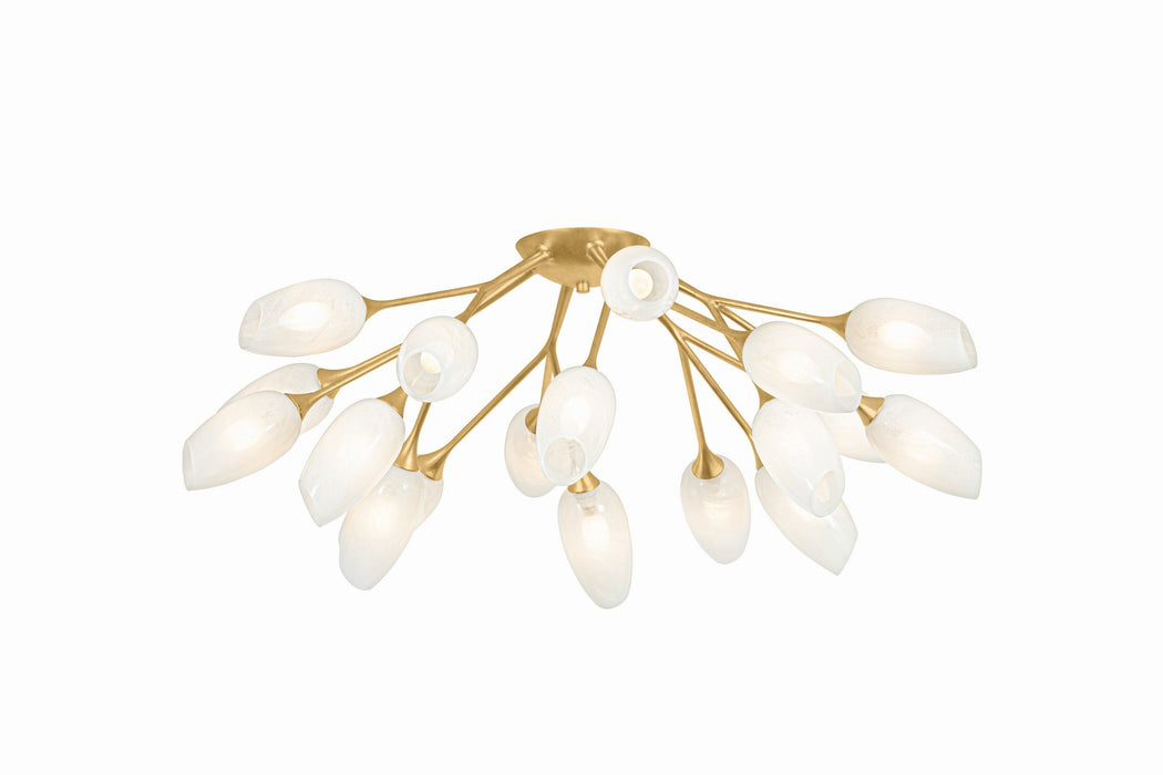 Troy Lighting - C2140-VGL - 18 Light Semi Flush Mount - Aldean - Vintage Gold Leaf