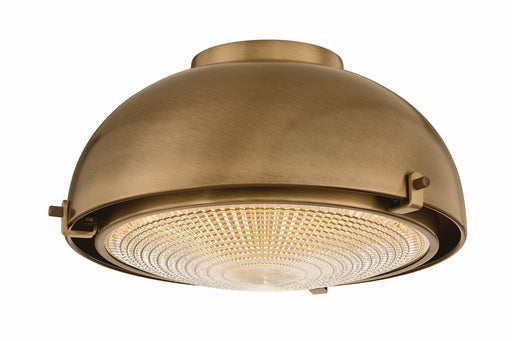 Fritz One Light Flush Mount Patina Brass