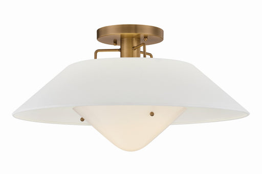 Otto One Light Semi Flush Mount Patina Brass