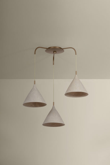 Troy Lighting - F2230-PBR/LWP - Three Light Chandelier - Benson - Patina Brass