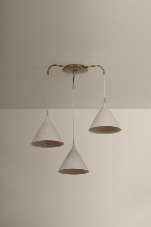 Troy Lighting - F2230-PBR/LWP - Three Light Chandelier - Benson - Patina Brass
