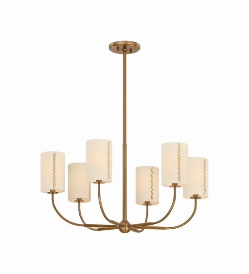 Troy Lighting - F3030-PBR - Six Light Chandelier - Teddy - Patina Brass