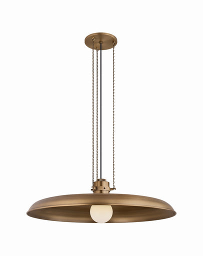 Rainhill One Light Pendant Patina Brass