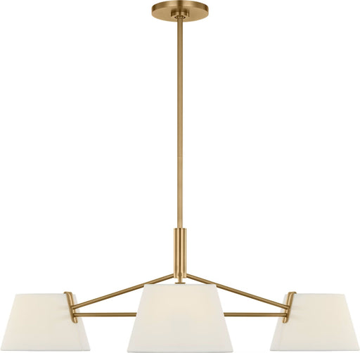 Hale Three Light Chandelier Estate Brass
