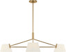 Visual Comfort Studio - SCRJCH198EBSWL - Three Light Chandelier - Hale - Estate Brass