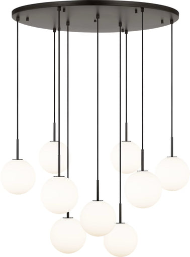 Sorelle Nine Light Chandelier Aged Iron
