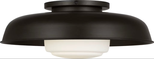 Liora One Light Flush Mount Aged Iron