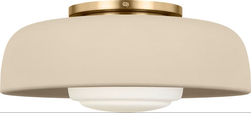 Liora One Light Flush Mount Estate Brass