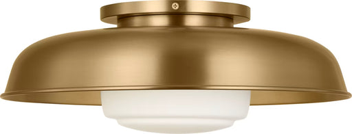 Liora One Light Flush Mount Estate Brass