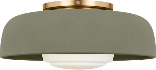 Liora One Light Flush Mount Estate Brass
