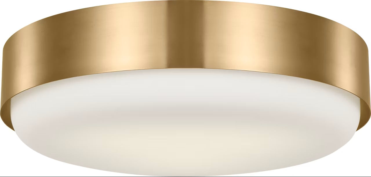 Visual Comfort Studio - SCRJFM188EBSOEG - Three Light Flush Mount - Aurelle - Estate Brass