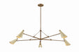 Troy Lighting - F4369-PBR/SSD - Five Light Chandelier - Andersen - Patina Brass