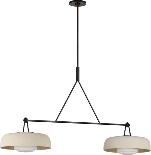 Liora Two Light Linear Chandelier Aged Iron
