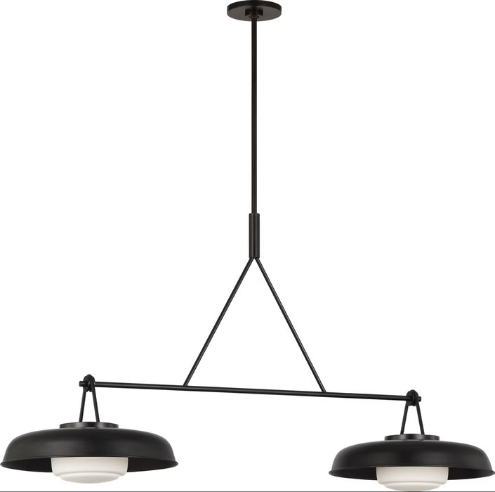 Visual Comfort Studio - SCRJLS171AIOEG - Two Light Linear Chandelier - Liora - Aged Iron