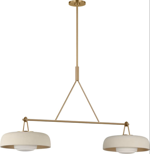 Liora Two Light Linear Chandelier Estate Brass