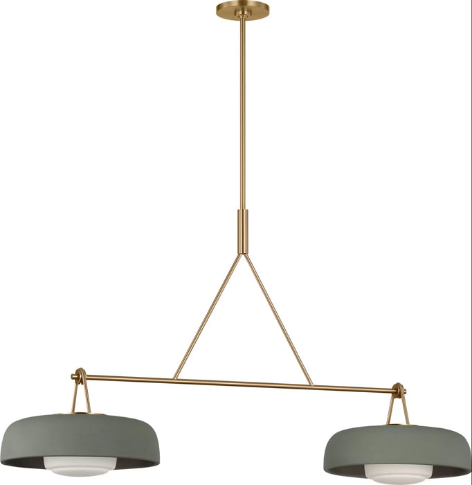 Visual Comfort Studio - SCRJLS171EBSSSOEG - Two Light Linear Chandelier - Liora - Estate Brass