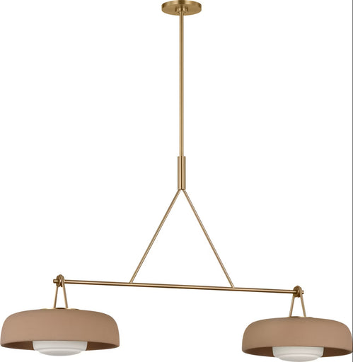 Liora Two Light Linear Chandelier Estate Brass