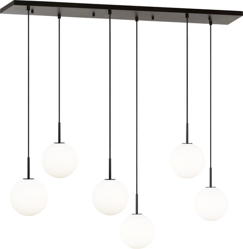 Sorelle Six Light Linear Chandelier Aged Iron