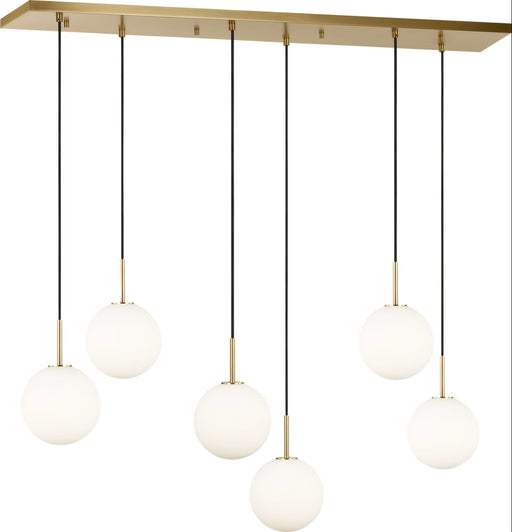 Visual Comfort Studio - SCRJLS208EBSOEG - Six Light Linear Chandelier - Sorelle - Estate Brass