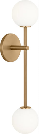 Sorelle Two Light Wall Sconce Estate Brass