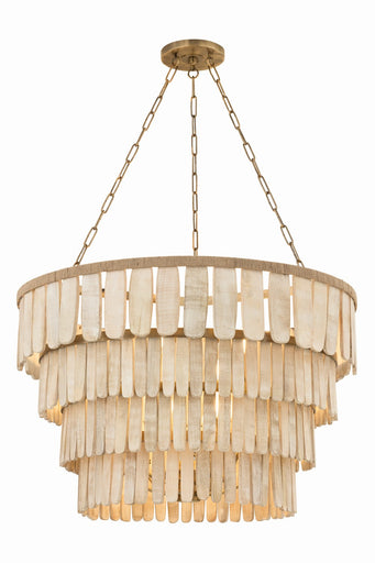 Bentley 12 Light Chandelier Patina Brass