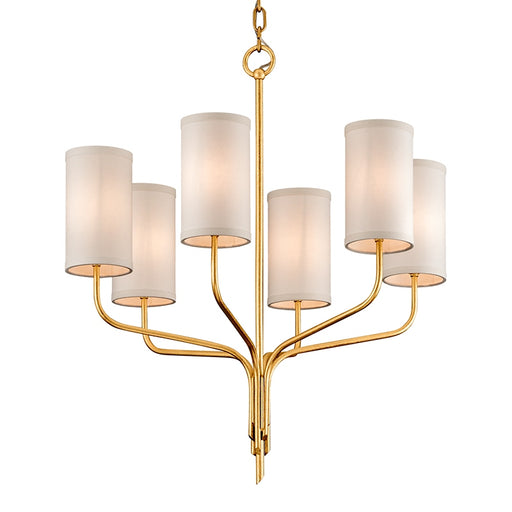 Troy Lighting - F6166 - Six Light Chandelier - Juniper - Textured Gold Leaf