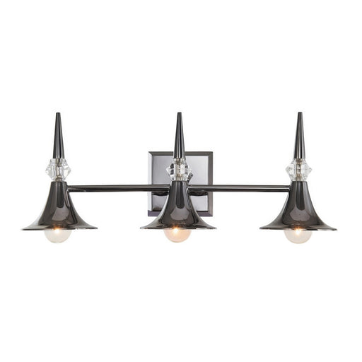 Tromba Three Light Bath Vanity Black Chrome