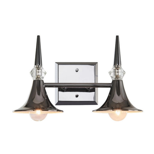 Tromba Two Light Bath Vanity Black Chrome