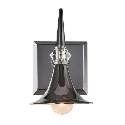 Tromba One Light Wall Sconce Black Chrome