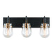 Varaluz - V68041BKAGB - Three Light Bath Vanity - Bromyard - Matte Black / Aged Brass