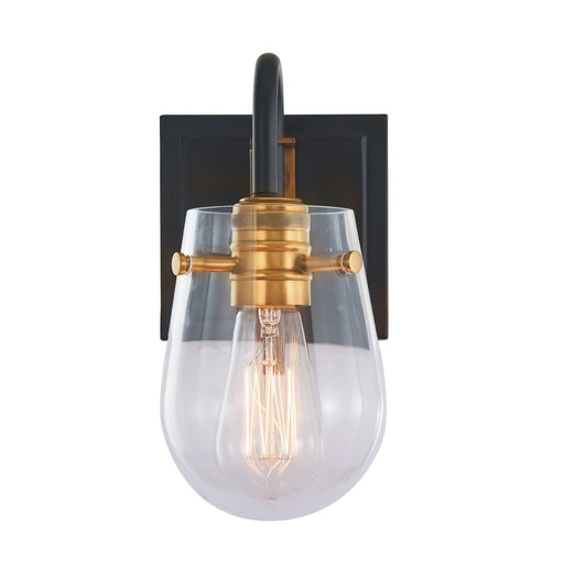 Bromyard One Light Wall Sconce Matte Black / Vintage Brass
