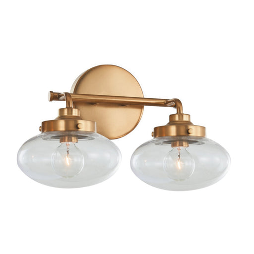Harrow Two Light Bath Vanity Aged Brass