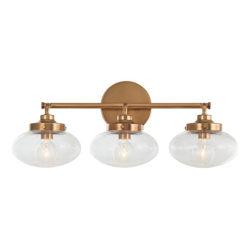 Harrow Three Light Bath Vanity Aged Brass