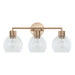 Varaluz - V68841BB - Three Light Bath Vanity - Cortona - Brushed Brass