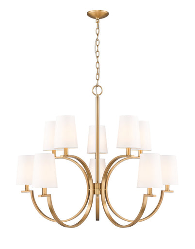 Cordelia Ten Light Chandelier Modern Gold