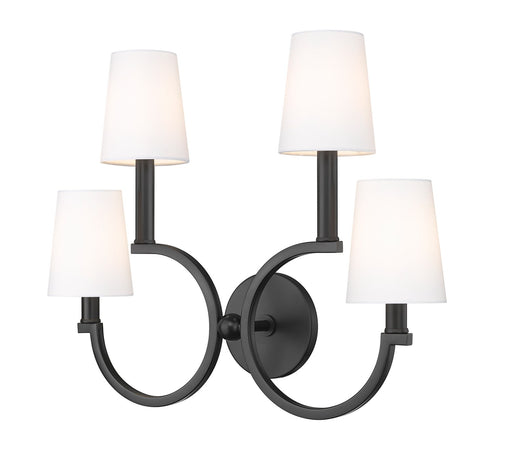 Cordelia Four Light Wall Sconce Matte Black