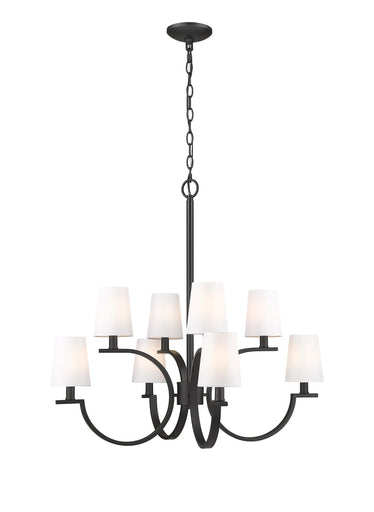 Cordelia Eight Light Chandelier Matte Black
