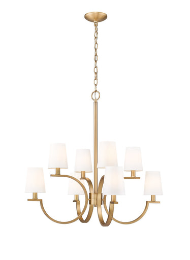 Cordelia Eight Light Chandelier Modern Gold