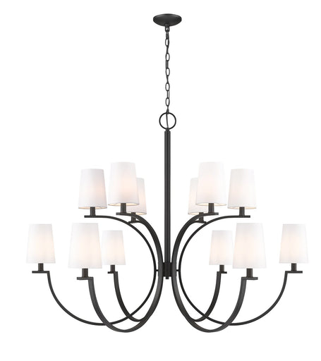Cordelia 12 Light Chandelier Matte Black