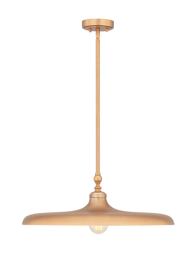 Camden One Light Pendant Rubbed Brass