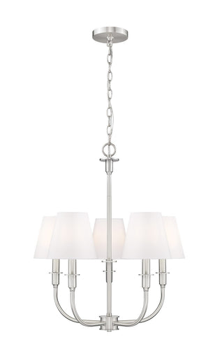 Tova Five Light Chandelier Brushed Nickel