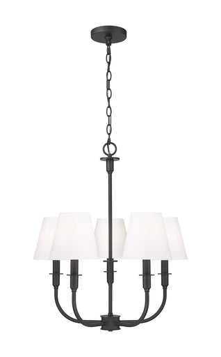 Tova Five Light Chandelier Matte Black