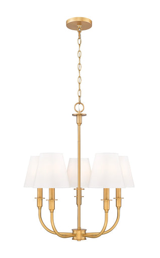 Tova Five Light Chandelier Rubbed Brass