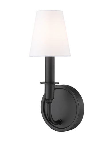 Tova One Light Wall Sconce Matte Black